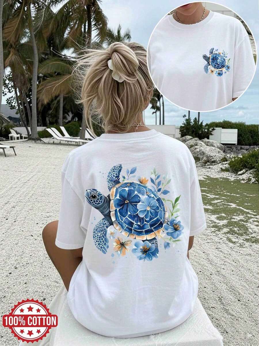 Women T-Shirts - [White] - View 1
