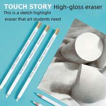 3/6/12pcs Professional Art Supplies Highlight Sketch Erasers - For Artists And Students, Clean And Stain-Free - Pen Shape - View 8