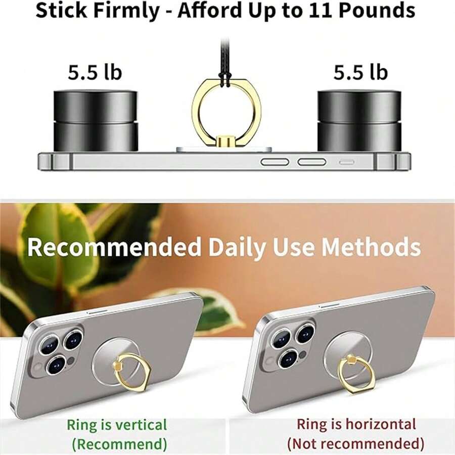 合金基础款手机指环支架 2 件装 透明手机指环支架,适用于手机和平板电脑 母亲节礼物 - 彩色 - 查看 1