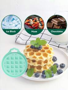 5 piezas Molde de silicona antiadherente para gofres - Herramienta de horneado reutilizable para hornear casero y desayuno saludable - Ver 6