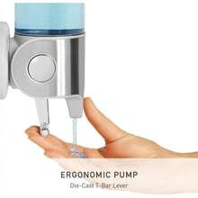Simplehuman Wall Mount Pumps, Single 15 Fl. Oz. Shampoo Soap Dispenser, Stainless Steel - Đơn - Xem 3