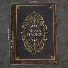 47 Pages Moon Magic Journal Lunar Spellbook Grimoire Notebook For Witchcraft Ritual Planning Moon Phase Tracking Manifestation Writing Book Of Shadows Spiritual Practice Hardcover Guided Journal - A - View 2