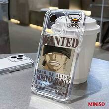 Ốp lưng điện thoại trong suốt hình ảnh Roronoa Zoro (truy nã từ One Piece) cho iPhone 17/17 Pro/17 Pro Max/17 Air/16/15/14/13/12/11/X Series, ốp lưng iPhone 17 Pro Max, ốp lưng iPhone 17 Pro, ốp lưng iPhone 17 The Girlfriend, món quà lý tưởng cho người hâm mộ anime. - Trong sáng - Xem 7