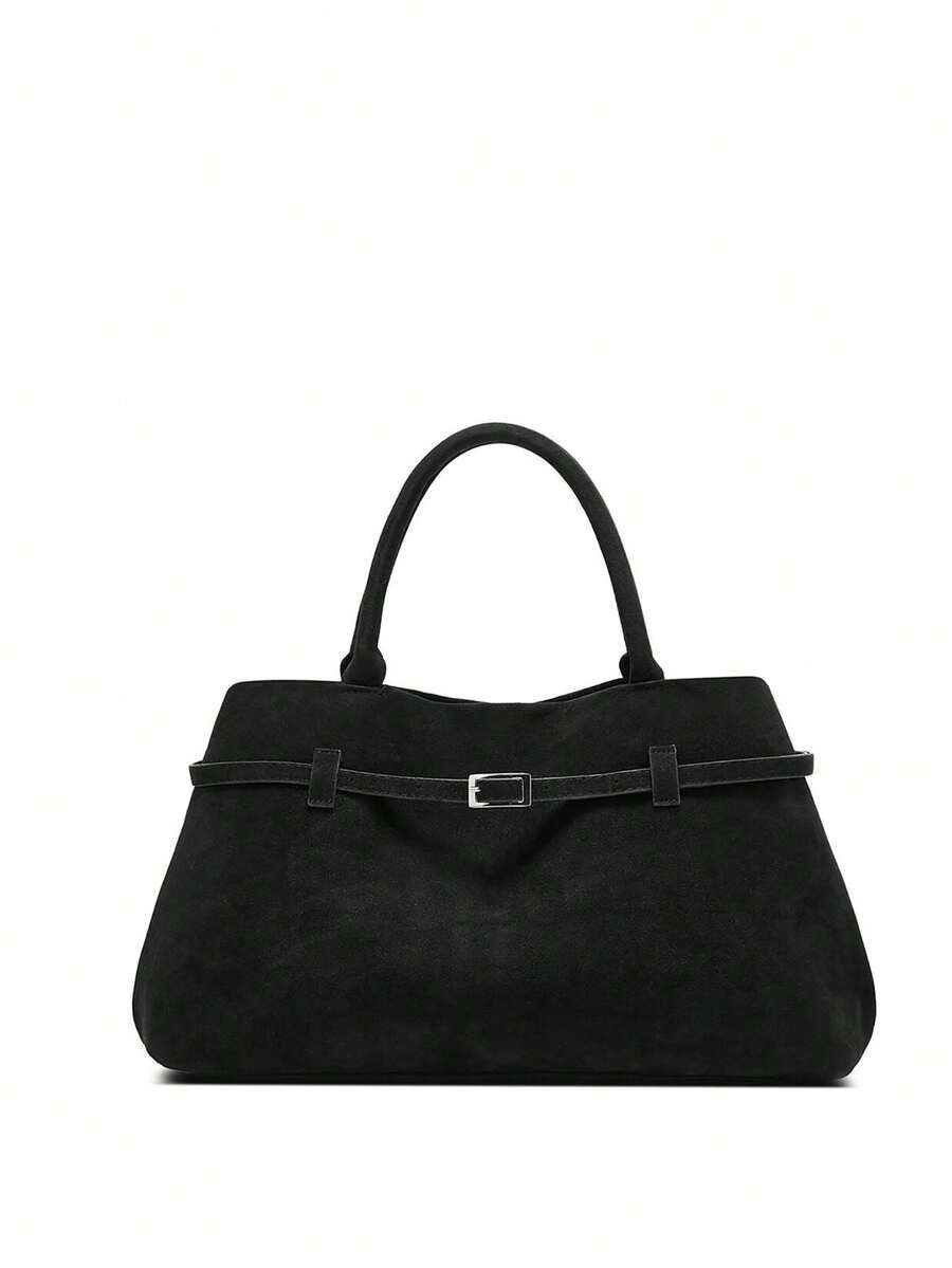 Women's Retro Minimalist Elegant Multifunctional Large Capacity Tote Bag - Black - View 1