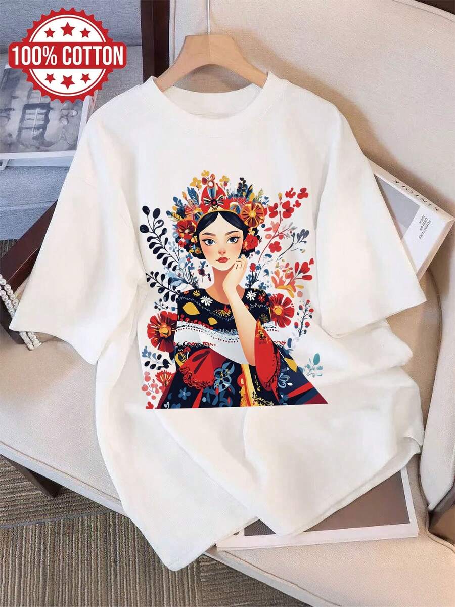 Women T-Shirts - [White] - View 1