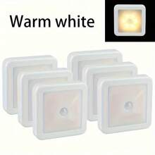 6pcs Smart Motion Sensor LED Lights, Indoor Wall Lighting For Cabinets, Rooms, Kitchen, Wardrobe, Stairs, Bathroom, Hallway, Bedroom, Living Room, Home, Party, Holiday Decoration - Multi-color light - View 9