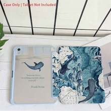 1PC Whale Shark Ocean Map Tablet Cover, Auto Wake/Sleep Y-Shaped Trifold Stand Protective With Pcil Holder, Compatible With Pro 11/11/13 M3/10th/9th/8th/7th G/4/5/10.9/10.2/9..Holiday Accessories. - View 7