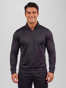 CZRLHYT 1/4 Zip Men's Sports Jacket - Suitable For Back To School Training Wear, Breathable Moisture-Wicking Super Soft Slim Fit Minimalist Design, Lightweight Sun Protection Outerwear For Outdoor Exercise - Black - View 5