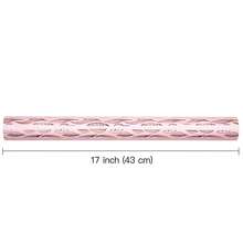 1 Cuộn Giấy Gói Quà Cán Màng Cao Cấp 17x32.8ft - Chất Liệu Cao Cấp Bóng Mịn với Họa Tiết Lá Cây Màu Vàng Hồng Trên Nền Hồng, Sang Trọng, Thích Hợp Cho Gói Quà, Đám Cưới, Kỷ Niệm & Các Lễ Hội. - Xem 3