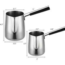 Stainless Steel Milk Butter Warmer Pot Turkish Coffee Maker Cezve Ibrik Stovetop Chocolate Melting Pan For Maple Syrup And Sauce Heating - 1 - View 3