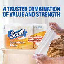 Scott ComfortPlus Toilet Paper, 12 Triple Rolls, 231 Sheets Per Roll, Septic-, 1-Ply Toilet Tissue - Color15 - View 2