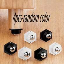 4 piezas de ruedas giratorias de 360 grados para muebles de uso pesado, autoadhesivas, de rodaje suave para un fácil movimiento, adecuadas para muebles pesados, ruedas de muebles multifuncionales - Multicolor - Ver 5