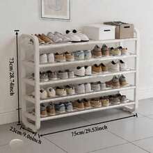 Multi-Layer Simple Shoe Rack, Multifunctional Large-Capacity Storage Rack, Easy To Load And Unload, Save Space, Home Organization Shoes And Boots Storage Sundries, Fit For Apartment, Corridors, Closets, Living Rooms - White - View 8