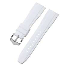 20mm Curved End Silicone Watch Band, High Quality Rubber Strap Omega Moonswatch, Smartwatches, Waterproof Wristband For Sports Watches - 20mm - View 18