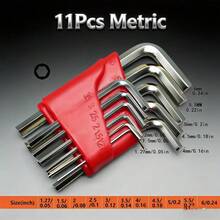 Bộ 11 chi tiết cờ lê lục giác hệ mét hình chữ L, dụng cụ sửa chữa nhà cửa. - Cờ lê kiểu ngẫu nhiên - Xem 4