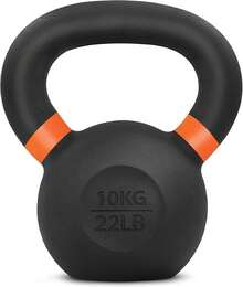 Yes4All Pesas Rusas para Ejercicio de Hierro Fundido con Revestimiento en Polvo, 4-32 kg o 9-71 lb Pesa Rusa, 4 6 8 10 12 14 16 20 24 32 Kgs Kettlebell en casa y Entrenamiento de Fuerza - Azul oscuro - Ver 1