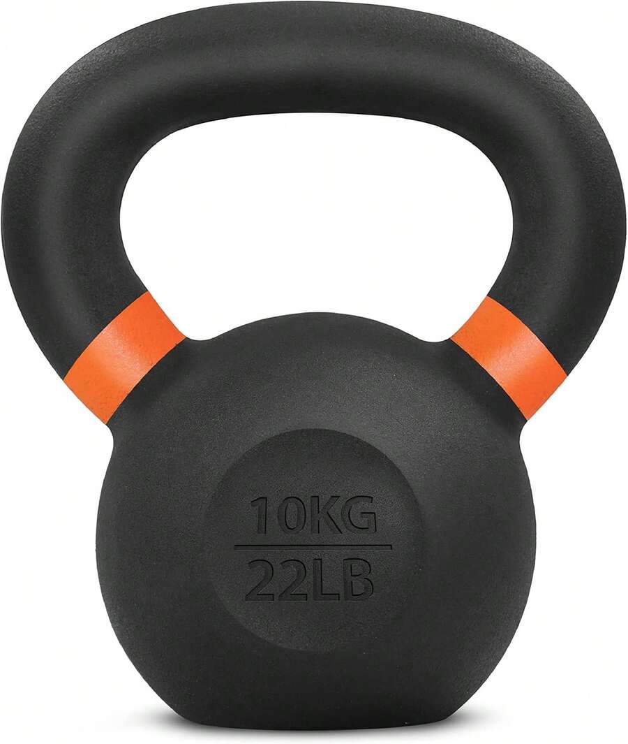 Yes4All Pesas Rusas para Ejercicio de Hierro Fundido con Revestimiento en Polvo, 4-32 kg o 9-71 lb Pesa Rusa, 4 6 8 10 12 14 16 20 24 32 Kgs Kettlebell en casa y Entrenamiento de Fuerza - Azul oscuro - Ver 1