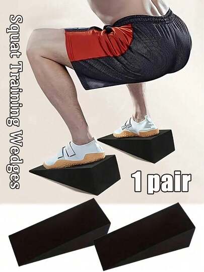2pcs Women's Mini Squat Wedge Pads, Suitable For Squat Posture Correction Training In Gym, Yoga Balance Pose Assistance, Calf Muscle Recovery Stretch After Workout, Essential For Weightlifting & Fitness