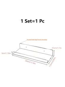 Conjunto de 2 Prateleiras Flutuantes Transparentes em Acrílico, 20/30/40cm, Organizador Invisível para Banheiro, com Parafusos e Ganchos Adesivos sem Furos Inclusos, Prateleira Transparente Antirriscos para Produtos de Beleza, Livros e Decoração. - Claro - Ver 13
