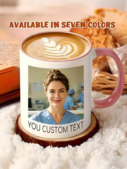 Personalized Coffee Mug, Customizable Text Ceramic Cup, Customized Mr./Mrs. Medical Themed Coffee Mug With Stethoscope And Medication Patterns, Ideal For Nurses' Day, Graduation Souvenir, Doctors And Medical Staff, Coffee Shop Advertising Mug, 11oz Cup, Perfect Gift For Valentine's Day, Mother's Day, Father's Day, Suitable For Couples, Unique And Thoughtful Home Gift, Essential For Kitchen