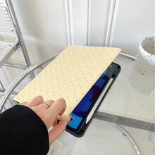 1 Ốp lưng máy tính bảng màu trắng kem chấm bi nhỏ - Giá đỡ đa góc có khe đựng bút, tương thích với iPad 11 (A16 2025)/Galaxy Tab S10+/S9/A20, Oppo Pad, Matepad, Vivo Pad, Honor Pad, Xiaoxin Pad - Nhiều màu - Xem 3