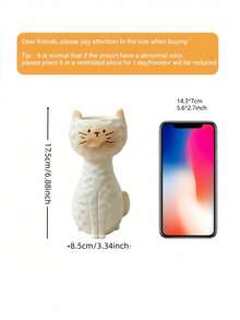 1pc Westmere Ceramic Cat Vase, Cute Cat Shaped Vase With Hammered Texture, Suitable For Home Desktop Decor, Creates A Beautiful Ambiance For Your Space - Siamese Cat - View 4