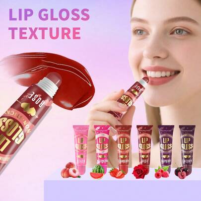 6pcs Lip Gloss Set - 6 Flavors, Moisturizing & Glossy Lip Gloss, 12-Hour Hydration, Portable Travel Size, Great Gift For Women, Thanksgiving