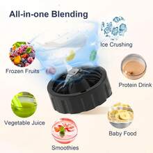 Feizsmile Licuadora de encimera de 1,5 L con motor de cobre, 3 ajustes de velocidad, desmontable para una fácil limpieza, apta para hacer jugo, batidos, puré y comida para bebé - Enchufe EU Tipo C(220-240V) - Ver 6