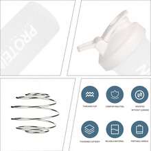 Vaso agitador de proteínas con bola mezcladora, vaso agitador portátil para fitness, 100% a prueba de fugas. - Blanco - Ver 5