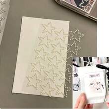 White Pearl Star Face Gems, Rhinestone Eye Corner Stickers, DIY Decorative Stickers, Suitable For Party Gifts, Party Costumes, Makeup, Holiday Atmosphere Stickers, Photo Accessories, Give Your Makeup A Different Feel - Multicolor - View 9