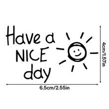 1pc "Have A Nice Day" Text Sticker, Beautiful Text Sticker, Car Rearview Mirror Decorative Sticker - Sticker - View 3