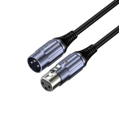 Cable de audio XLR de cañón macho a hembra VegGieg, cable de conexión de micrófono de alta fidelidad profesional, línea balanceada XLR con cancelación de ruido blindada para tarjeta de sonido, canto en vivo, estudio de grabación, consola de mezcla, amplificador, conexión de altavoces, 1.5m/3m/5m/10m