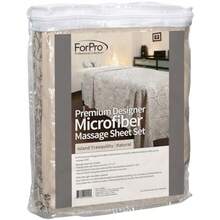 ForPro Premium Designer Juego de sábanas de Masaje de 3 Piezas de Microfibra Tranquilidad Isleña Resistente a Las Manchas y a Las Arrugas Incluye sábana encimera de Masaje sábana Bajera Ajustable - Tranquilidad de isla natural - Ver 6