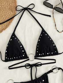 Áo bikini nữ cho kỳ nghỉ - màu đen - Xem 3