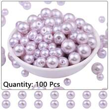 Hạt cườm thủy tinh tròn giả ngọc trai dễ thương, kích thước 4-12mm, nguyên liệu tự làm trang sức cho vòng cổ, vòng tay, hạt rời. - Ngọc trai giả bằng thủy tinh - Xem 10