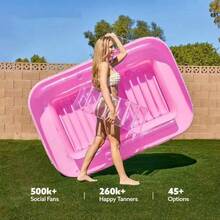 85" X 57" Extra Large Adult Inflatable Pool Float Lounger With Pillow, 4-In-1 Inflatable Sunbathing Raft Floating Bed, Water Inflatable Ball Pool Party Gift - Multicolor - View 17