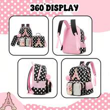 3pcs/Set Cute Girls Backpack Set, Elementary School Student Bookbag, Children's Fashionable Travel Backpack, Large Capacity Laptop Bag, With Messenger Bag, 3-In-1 Backpack Set, Essential For Girls Back To School Season - Girls Schoolbag - View 3