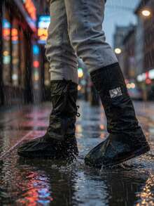 Impermeable Para Zapatos Botas Motociclista Con Cierre Broche ajustable Cero Agua - A - Ver 8