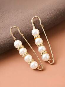 Set de 5 hebillas de cintura invisibles de perlas falsas, broche de perlas lindas ajustable para pantalones, accesorios de cinturón de broche para fijar la cintura de la ropa, evitar la exposición, unisex - Multicolor - Ver 3