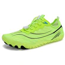 Men's Aqua Shoes, Barefoot Five Fingers Water Shoes, Lightweight Breathable Water Shoes For Summer, Suitable For Beach, Resort, Party, Camping, Surfing, Swimming, Indoor Fitness, Yoga, Jumping Rope - Fluorescent Green - View 12