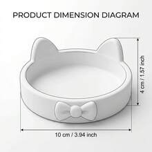 Süße Katzen-Ohr Schmuckschale mit Schleife, kleine Schmuckorganizer-Schale für Ringe, Ohrringe, Schlüssel und Münzen, runde Schminktisch-Aufbewahrungsschale, 10 x 10 x 4 cm - Verschiedenfarbig - Übersicht 6