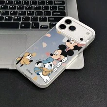 迪士尼手機殼，卡通米奇米妮唐老鴨趣味款，適用於 iPhone 18 Pro、18 Pro Max、Galaxy S26、S26+、S25 Ultra、S25、S24 Plus、S23 Ultra、17 Pro、12 Pro、14 Pro Max、16 Pro Max、IP17、16 Plus、15 Pro Max、IP16、14 Plus、15 Pro、IP14、13 Pro Max、17 Air、12、11，可愛女孩防摔保護殼 - 白色 - 查看 2