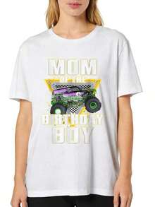 Shark Monster Truck Sister Monster Truck Are My Jam Truck Women T-Shirt Gifts For Boyfriend Women Summer Clothes Boy Clothes Tshirts For Men - trắng - Xem 9