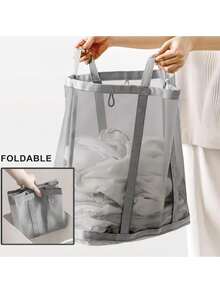 1pc Large Capacity Foldable Leopard Print Round Laundry Basket, Storage Bag, Clothes Storage Basket, Storage Box, Clothes Storage Bag With Handle, Portable Dirty Clothes Storage Box, Suitable For Bathroom, Bedroom, Dormitory, Wardrobe, Multi-Functional Storage Basket, Foldable Clothes And Bedding Storage Box - Multicolor - View 8