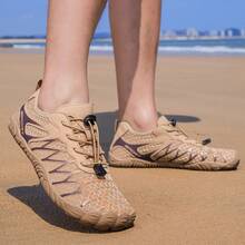 Zapatos de natación unisex de talla grande, nuevas sandalias de playa casuales de verano, zapatos de agua de cinco dedos para vadear, senderismo, pesca - Caqui - Ver 3