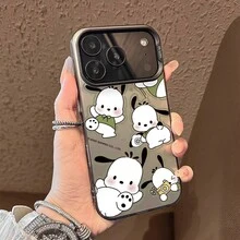 Sanrio Pompompurin Minimalist Collegiate Stylish Cute Cartoon Phone Case Suitable Compatible With Apple IPhone 17 Pro, Air, 12 Pro, 14 Pro Max, 16 Pro Max, 17, 16 Plus, 15 Pro Max, 16, 14 Plus, 15 Pro, 14, 13 Pro Max, 17 Air, 12, 11 - Black - View 1