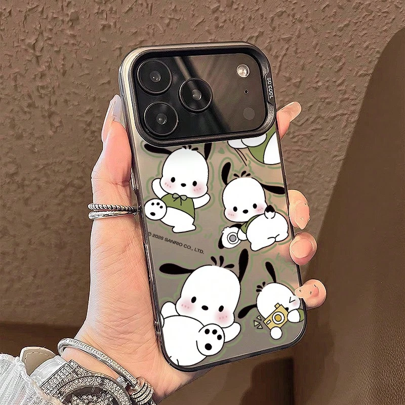 Sanrio Pompompurin Minimalist Collegiate Stylish Cute Cartoon Phone Case Suitable Compatible With Apple IPhone 17 Pro, Air, 12 Pro, 14 Pro Max, 16 Pro Max, 17, 16 Plus, 15 Pro Max, 16, 14 Plus, 15 Pro, 14, 13 Pro Max, 17 Air, 12, 11 - Black - View 1