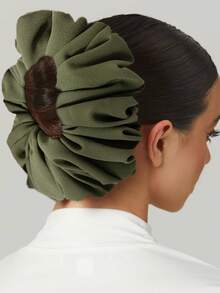 纯色雪纺超大号发圈，带内衬，多功能发圈头饰，适合女性日常佩戴 - 彩色 - 查看 6