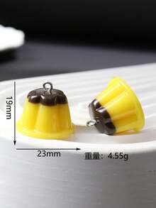 10 chiếc/20 chiếc/50 chiếc/100 chiếc Mặt dây chuyền hình bánh pudding tráng miệng bằng nhựa giả thịt, phụ kiện trang sức DIY - bánh pudding - Xem 6