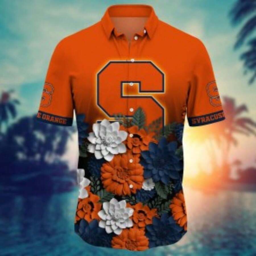 Syracuse Orange  Flower Hawaii Shirt For Fans Ver 26 - Nhiều màu - Xem 1